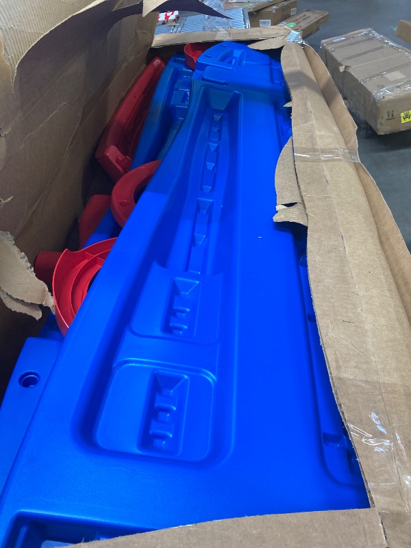 Photo 1 of **It is used, it is missing parts and it is not known if it works at 100%.****Delta Children - Spidey and His Amazing Friends Web Crawler Race Car Twin Bed, Blue/Red