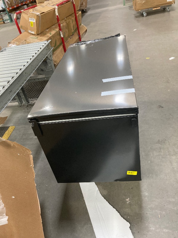 Photo 1 of ***and it doesn't sound very good It is used, it is missing a piece, it has some dents on the bottom of the refrigerator and it is not known if it works 100%.**KoolMore KM-RUF-7S-SS 7 Cu. Ft. Garage Ready Convertible Upright Manual Defrost Freezer/Refrig
