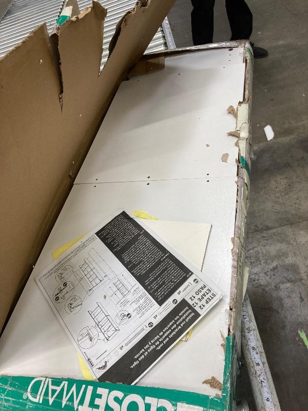 Photo 1 of ***It is used and is missing parts and it is not known if it works at 100%.***ClosetMaid SuiteSymphony Wood Closet Organizer Starter Kit Tower and 3 Hang Rods, Shelves, Adjustable, Fits Spaces 5 – 10 ft. Wide, Pure White, 25"