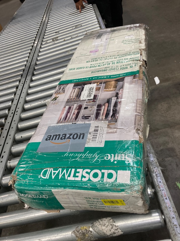 Photo 1 of ***It is used and is missing parts and it is not known if it works at 100%.***ClosetMaid SuiteSymphony Wood Closet Organizer Starter Kit Tower and 3 Hang Rods, Shelves, Adjustable, Fits Spaces 5 – 10 ft. Wide, Pure White, 25"