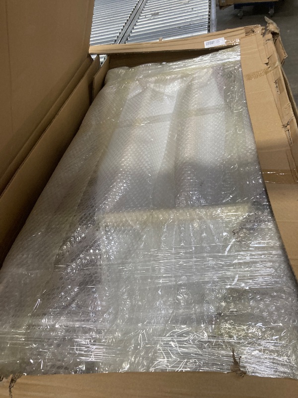 Photo 1 of ***It is used, it is missing parts and it is not known if it works 100%, which cannot be returned.***Gold Hotel Luggage Cart,42"x24" Bellman Cart with Baffle Guardrail and 6In Caster Weight Capacity Up to 850LBS Provide Convenience to Guest Gold Finished