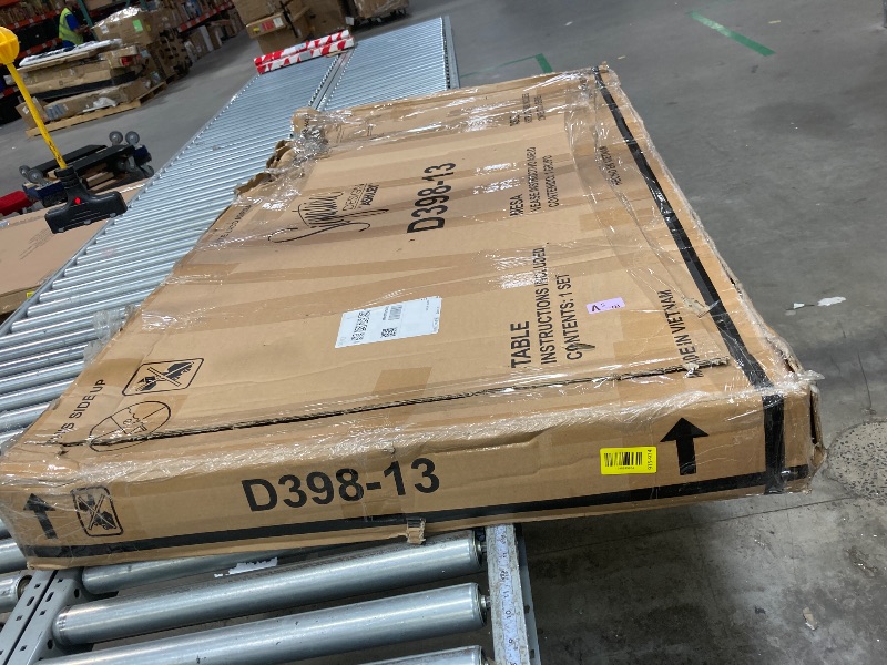 Photo 1 of ***It is used, it is missing parts and it is not known if it works 100%, which cannot be returned.****Signature Design by Ashley Gesthaven Contemporary Counter Height Dining Table with 3 Shelves and Trestle Base, Light Brown & Dark Brown