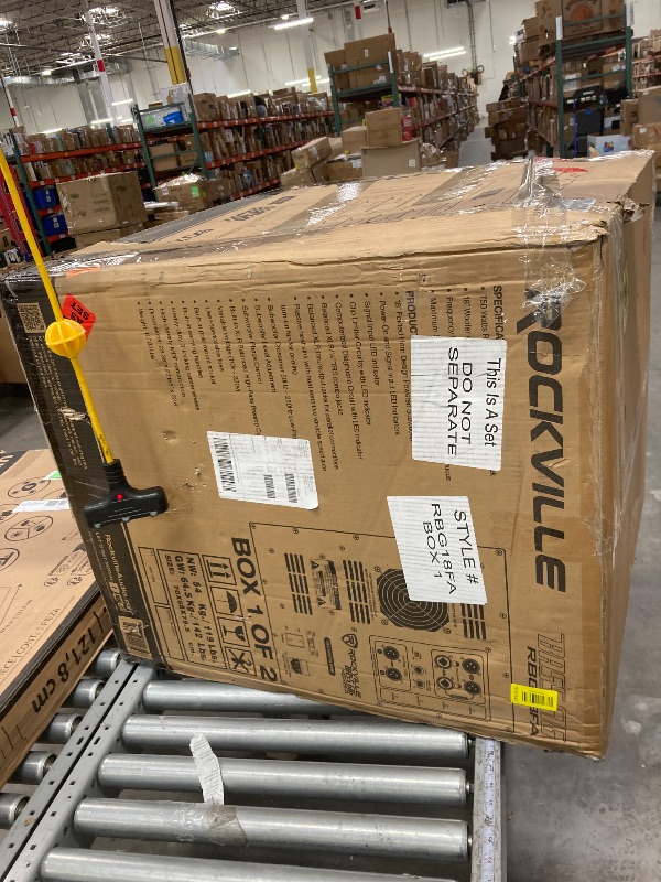 Photo 1 of **It is used, it is missing a part and it is not known if it works 100%.****Rockville RBG18FA 18" 3000w Active Powered Pro Subwoofer Folded Horn PA/DJ Sub