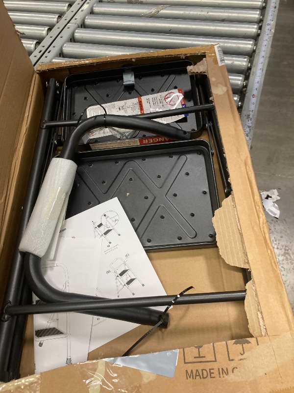 Photo 1 of ***It is used, it is missing a part and it is not known if it works 100%.****HBTower 2 Step Ladder, Step Stool for Adults,2 Step Ladder Folding Step Stool with Wide Pedal Ergonomic Design