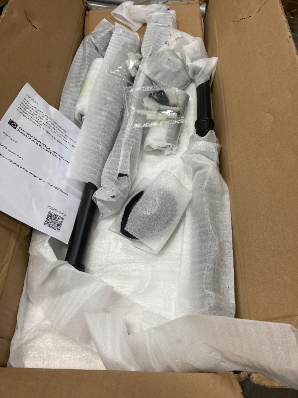 Photo 1 of ****It is used, it is missing a part and it is not known if it works 100%.******HDDFER Industrial Pipe Shelving Rustic White Pipe Wall Shelves Bathroom Shelves with Wood Planks Industrial Floating Shelves 30 Inch Farmhouse Bookshelf Pipe Shelves Wall Moun