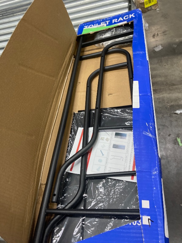 Photo 1 of ***It is used, it is missing a part and it is not known if it works 100%.****SUSUZI Over The Toilet ***Storage Shelf 3-Tier Bathroom Organizer Rack Metal Bath Shelves Space Saver Freestanding Above Toilet Stand for Bathroom Laundry, Blac