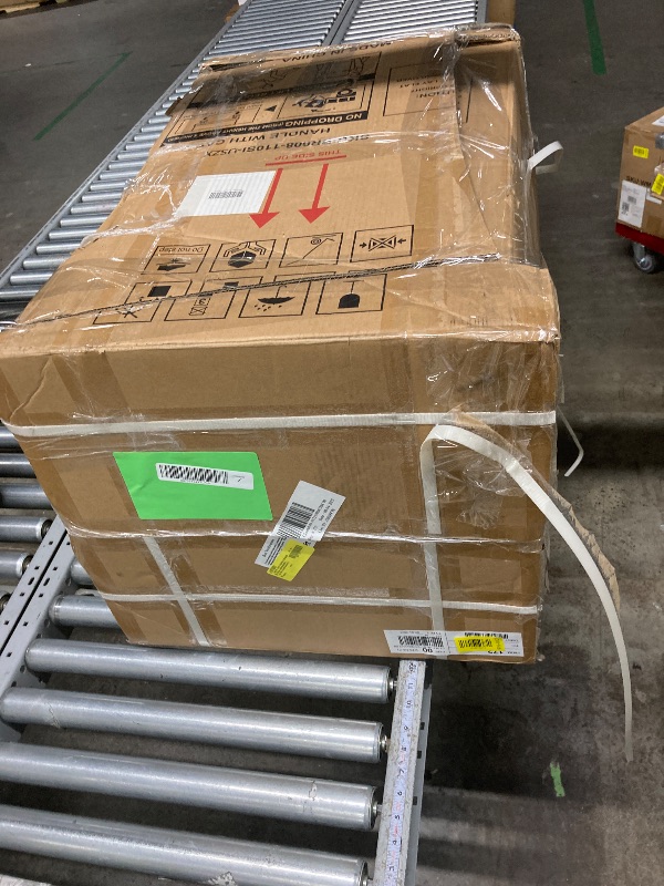 Photo 1 of **It is used, it is missing a part and it was connected and turned on. It is not known if it works 100% and it has a small dent on one sid***Tehanld Beverage Fridge, 130 Can Mini Fridge With Glass Door, Beverage Cooler Refrigerator, Wine Drink Beer Cooler