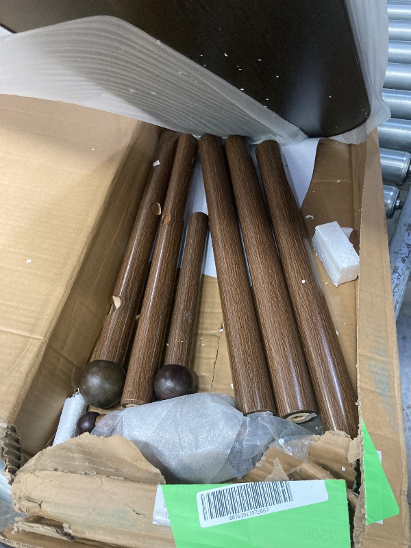 Photo 1 of **It is used, it is missing a part and it is not known if it works 100%.***EGCUQ Brown Couch Table-360°Swivel TV Tray Table, Height Adjustable TV Table for Bed,Chair,Couch Or Small Spaces