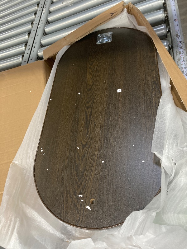 Photo 1 of **It is used, it is missing a part and it is not known if it works 100%.***EGCUQ Brown Couch Table-360°Swivel TV Tray Table, Height Adjustable TV Table for Bed,Chair,Couch Or Small Spaces