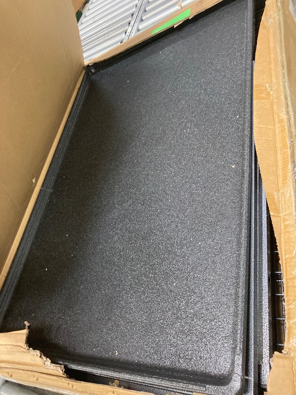 Photo 1 of **It is used, it is missing a part and it is not known if it works 100%***uchown Heavy Duty Dog Crate – 44 Inch Escape-Proof Steel Cage for Small to Large Dogs, Stackable Metal Kennel with Double Door, Lockable Wheels, Removable Tray & Feeding Bowls, Indo