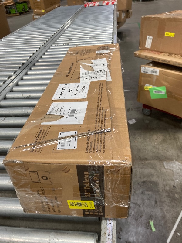 Photo 1 of **It is used, it is missing a part and it is not known if it works 100%***28-inch Table Top Propane Fire Pit, 40,000 BTU Tabletop Firepit for Patio, Outdoor Portable Rectangular Fire Bowl w/Wind Glass Shield, Glass Rocks - Carbon Gray