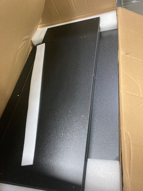 Photo 1 of **It is used, it is missing a part and it is not known if it works 100%****ERGOMAKER Electric *Standing Desk, 67" x 23.6" Height Adjustable Sit Stand Desk with Splice Board for Home Office, Computer Table Memory Preset (Black Frame, Black Desktop)