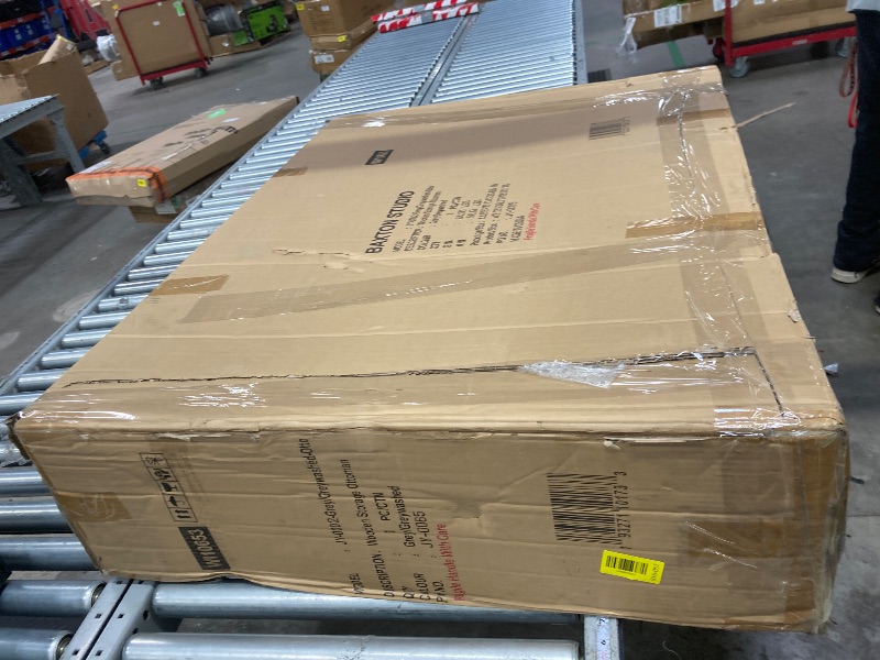 Photo 1 of **It is used, it is missing a part and it is not known if it works 100%***Baxton Studio Lindsey Fabric Ottoman, Charcoal and Greywashed