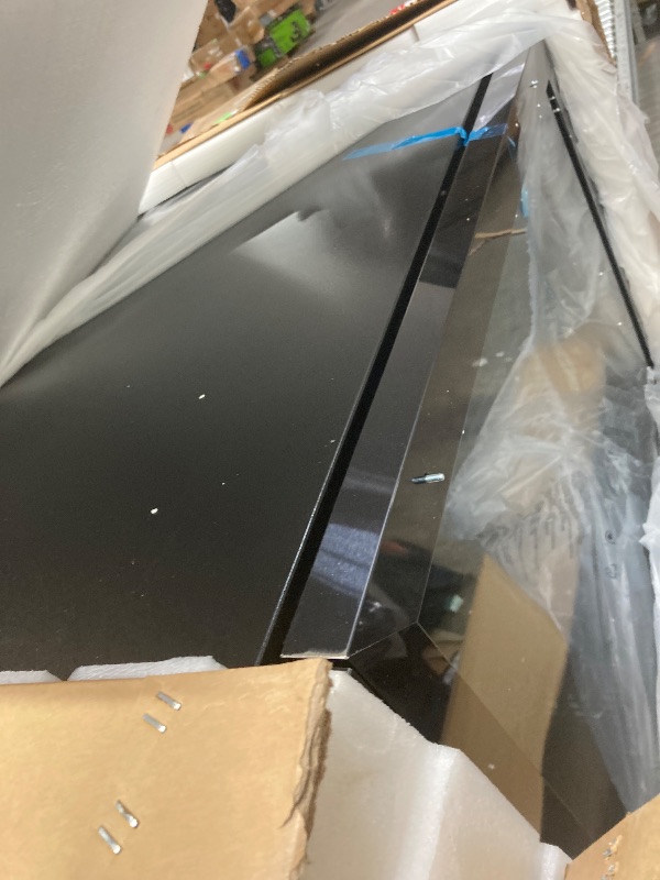 Photo 1 of ***It is used, it is missing a part and it is not known if it works 100%.***Newair 24" Beverage Refrigerator 177 Can Capacity, Black Stainless Steel Mini Fridge with Built-in Cooler and Glass Door, Cool your Soda, Beer, and Beverages to 37F