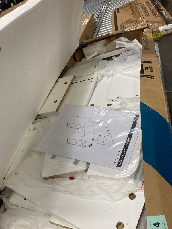 Photo 1 of ***It is used, it is missing parts and it is not known if it is 100% functional.****Homall Vanity Desk with Mirror, LED Lights & Power Outlet, Makeup Vanity Table with 7 Drawers & Shelves for Girls and Women, White