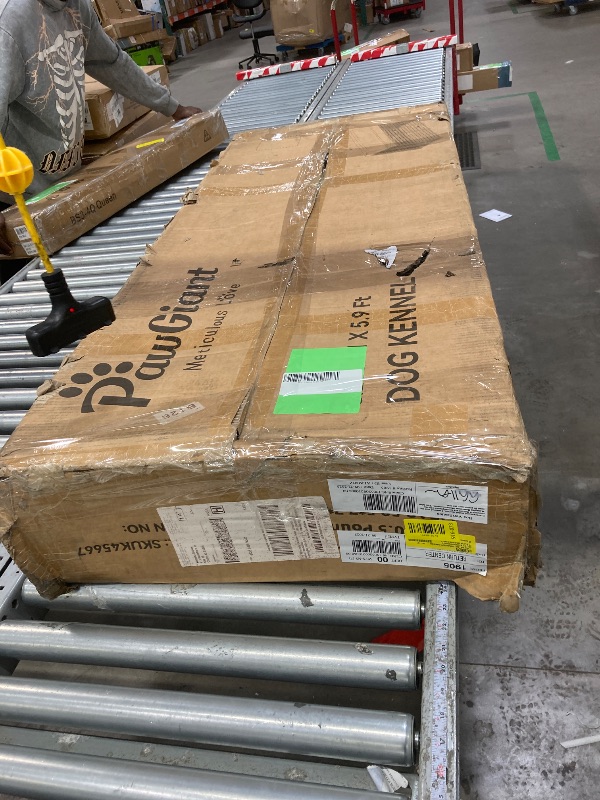 Photo 1 of **It is used, it is missing a piece and it is not known if it is 100% functional.*****OMIPET Heavy Duty Extra Large Outdoor Dog Kennel Pet Playpen,8.2 ft. x 4 ft. x 5.4 ft, Dog Pen Fence with Waterproof Roof Cover