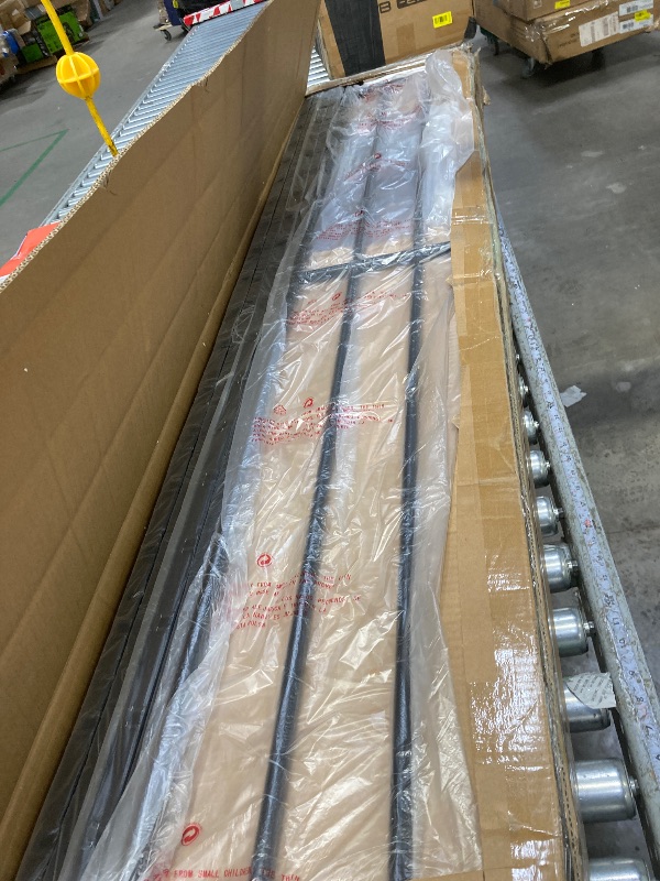 Photo 1 of **It is used, it is missing a piece and it is not known if it is 100% functional.****Cocosity Metal Twin over Twin Bunk Bed with Storage Bag 2 Convertible Twin Beds , Antique Wood Grain