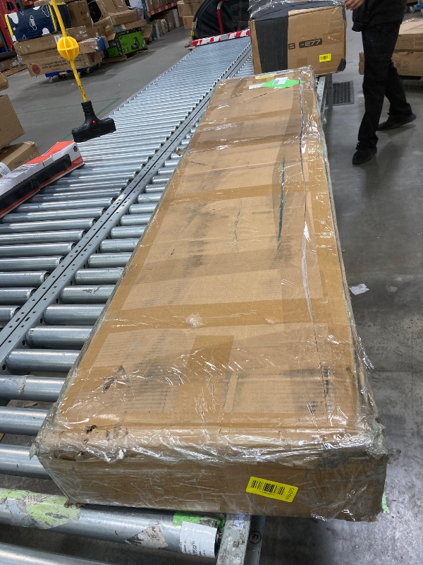 Photo 1 of **It is used, it is missing a piece and it is not known if it is 100% functional.****Cocosity Metal Twin over Twin Bunk Bed with Storage Bag 2 Convertible Twin Beds , Antique Wood Grain