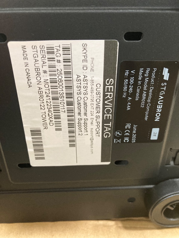 Photo 1 of ****It is used, it is missing a piece and it is not known if it is 100% functional.***STGAubron Gaming PC Desktop, Intel Core i7 up to 3.9G, Radeon RX 580 8G, 16G RAM, 1T SSD, WiFi, BT 5.0, RGB Fan x6, RGB BT Sound bar & Headphone, Windows 11 Home