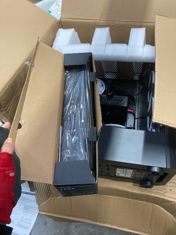 Photo 1 of ****It is used, it is missing a piece and it is not known if it is 100% functional.***STGAubron Gaming PC Desktop, Intel Core i7 up to 3.9G, Radeon RX 580 8G, 16G RAM, 1T SSD, WiFi, BT 5.0, RGB Fan x6, RGB BT Sound bar & Headphone, Windows 11 Home