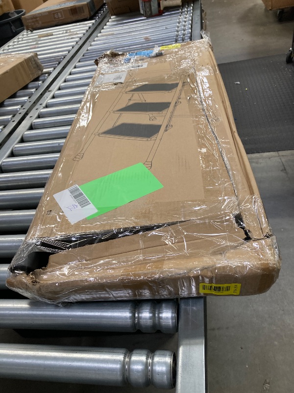Photo 1 of ****It is used, it is missing a piece and it is not known if it is 100% functional.****K Kingrack 3 Step Ladder for Adults, Portable Folding Step Stool with Non-Slip Pedal, Lightweight 330lbs Steel Ladder for Home Office Bathroom