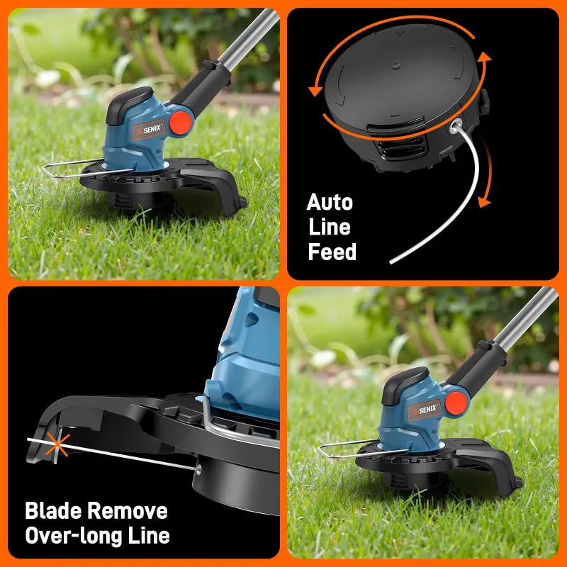 Photo 1 of **It is used, it is missing a piece and it is not known if it is 100% functional.***Senix 20V 10inch Rotating Telescopic Shaft,Cordless Grass String Trimmer Battery & Charger Included