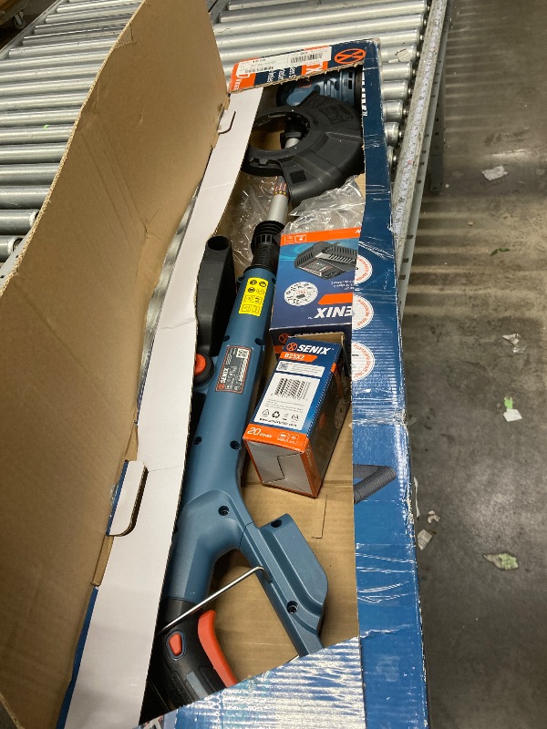 Photo 1 of **It is used, it is missing a piece and it is not known if it is 100% functional.***Senix 20V 10inch Rotating Telescopic Shaft,Cordless Grass String Trimmer Battery & Charger Included