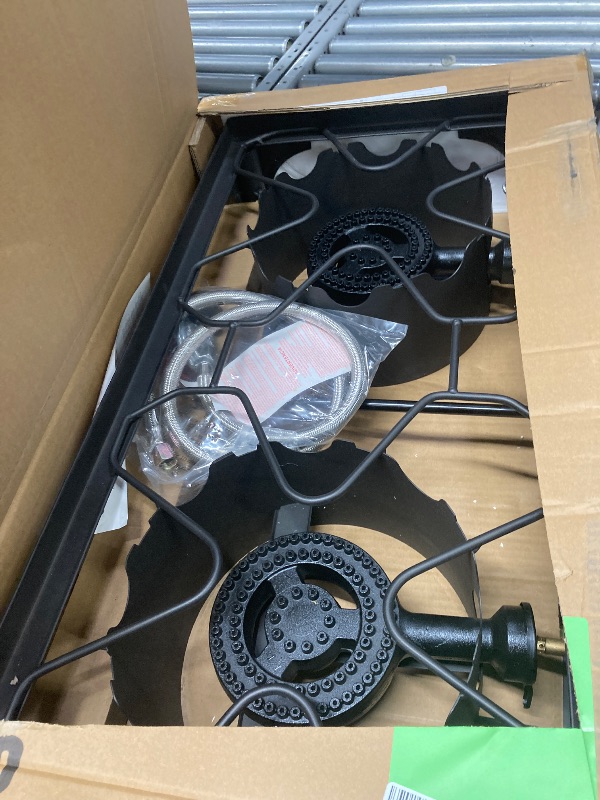 Photo 1 of ***It is used, it is missing a piece and it is not known if it is 100% functional.***GVDV Outdoor Camping Stove, Double Burners Propane Gas Stove for Cooking BBQ Grill, 150,000-BTU, Blac