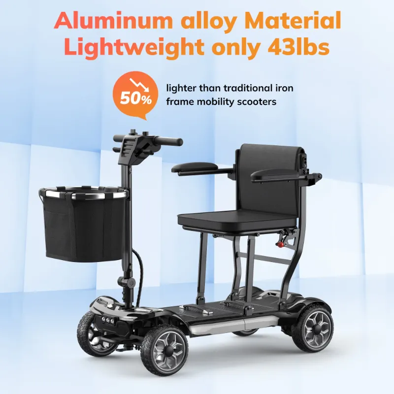 Photo 1 of ****It is used and is missing a part and it is not known if it works at 100%.*******SACVON Ultra Lightweight Mobility Scooter for Seniors,43Lbs Aluminum Electric Wheelchair,Lithium Battery,Suitable for Travel,Black
