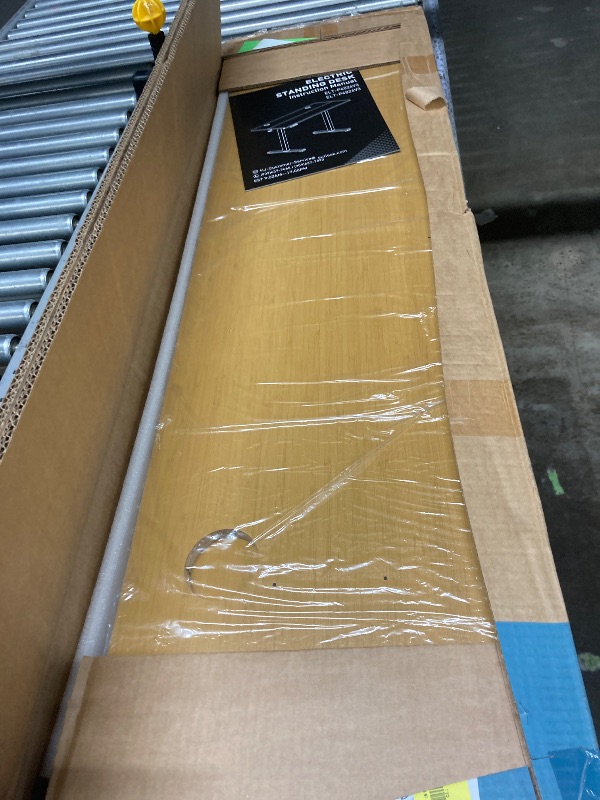 Photo 1 of ***It is missing parts and is used, and it is not known if it works at 100%.****edx Electric Standing Desk, Height Adjustable Desk, 48 x 24 Inches Ergonomic Stand up Desk with Memory Preset for Home Office, Natural
