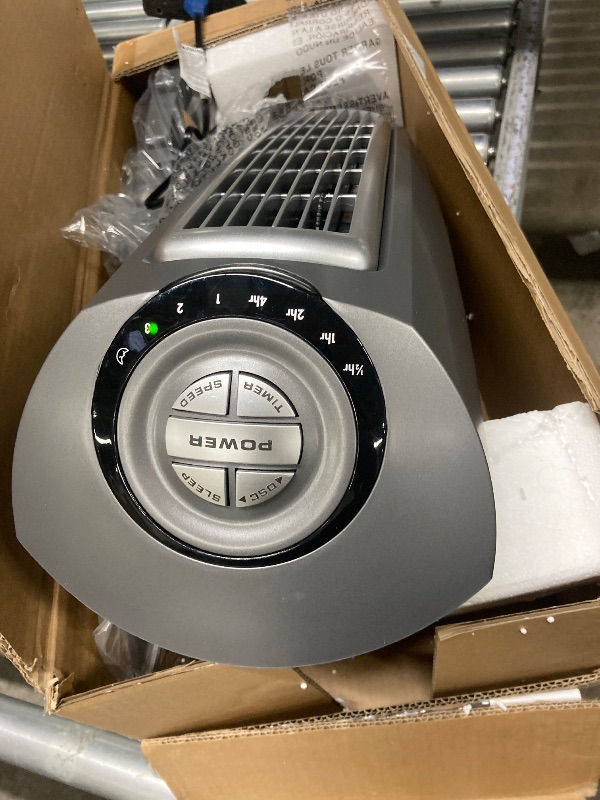 Photo 1 of **used***Lasko 52" 3-Speed Adjustable Oscillating Remote Controlled Pedestal Tower Fan, Gray, 2535