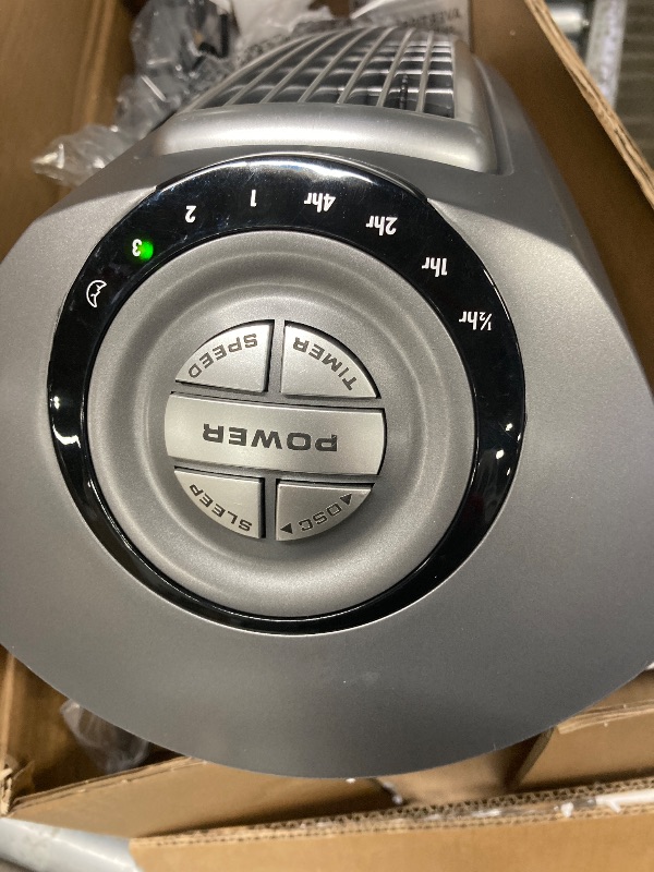 Photo 1 of **used***Lasko 52" 3-Speed Adjustable Oscillating Remote Controlled Pedestal Tower Fan, Gray, 2535