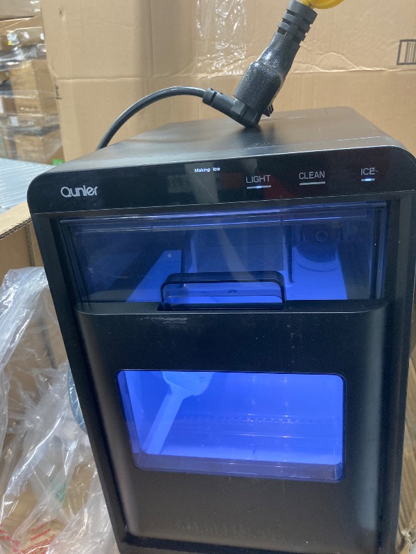 Photo 1 of **used*** Smart Nugget Ice Maker Countertop, Portable Sonic Ice Maker with APP Control, 40lbs/24H, Ready in 8 Mins, Self-Cleaning, Pebble Ice Machine with Hanging Ice Scoop for Home/Kitchen/Office