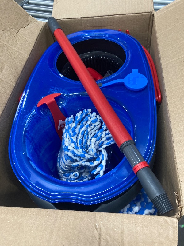 Photo 1 of ***used***O-Cedar RinseClean Spin Mop & Bucket System + 2 Extra Mop Heads| Clean with Clean Water | Removes 99% of Bacteria