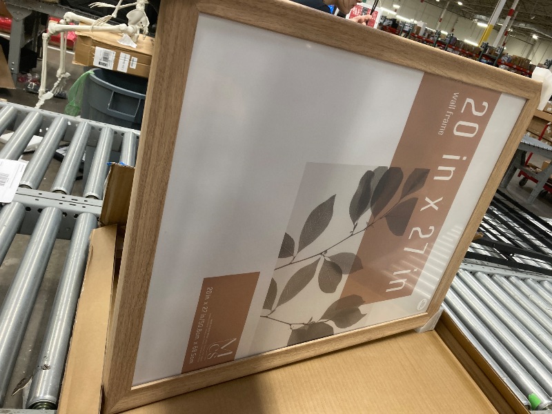 Photo 1 of **USED***MCS Studio Gallery Classic 20x27 Poster Frame Natural Woodgrain, Vertical & Horizontal Wall Hanging Large Picture Frame for Photos, Posters & Art Prints (1-Pack)