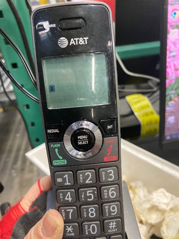 Photo 1 of ***USED***AT&T GL2101-2 DECT 6.0 2-Handset Cordless Home Phone with Call Block, Caller ID, Full-Duplex Handset Speakerphone, 2" White Backlit Display, Lighted Keypad (Graphite & Black)