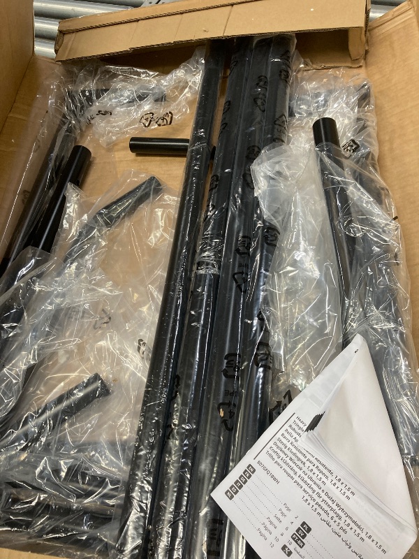 Photo 1 of ***THIS IS USED AND MISSING PARTS AND IT IS NOT KNOWN IF IT WORKS 100%****Amazon Basics Heavy Duty Rolling Garment Rack, Hanging Clothes Organizer Rail for Display and Storage, 1.82 x 1.52 m, Black