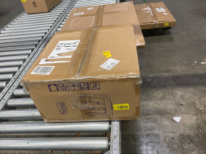 Photo 1 of ***MISSING THERMOSTAT***iLIVING 12" Wall Mounted Shutter Exhaust Fan, Automatic Shutter, with Thermostat and Variable Speed controller, 0.6A, 960 CFM, 1400 SQF Coverage Area Silver (ILG8SF12V-ST)