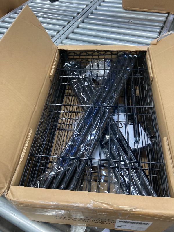 Photo 1 of ****THIS IS USED AND MISSING PARTS AND IT IS NOT KNOWN IF IT WORKS 100%***Amazon Basics 5-Shelf Multipurpose Adjustable Sturdy Steel Storage Shelving Unit, Easy Assembly, 13.4" D x 23.2"W x 60"H, Black