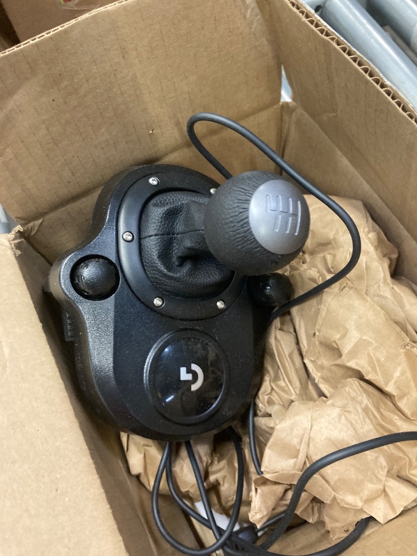 Photo 1 of ******THIS IS USED AND MISSING PARTS AND IT IS NOT KNOWN IF IT WORKS 100%Logitech G Driving Force Shifter – Compatible with G29, G920 & G923 Racing Wheels for-PlayStation 5, Playstation 4, Xbox-Series X|S, Xbox-One, and-PC