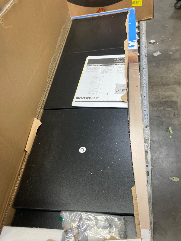 Photo 1 of ***THIS IS USED AND MISSING PARTS AND IT IS NOT KNOWN IF IT WORKS 100%***ClosetMaid 4548 Decorative Open Back 3-Cube Storage Organizer, Black