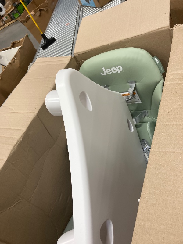 Photo 1 of **HIS IS USED AND MISSING PARTS AND IT IS NOT KNOWN IF IT WORKS 100%****Jeep Milestone 6-in-1 High Chair by Delta Children - High Chair Converts to Stool, Booster Seat, Toddler Chair, Activity Table and Desk and Chair, Sage Green