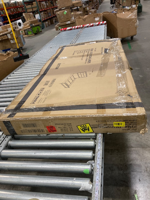 Photo 1 of ****IT IS USED, IT IS MISSING PARTS AND IT IS NOT KNOWN IF IT WORKS AT 100%***VERFARM Floating Bed Frame Full Size with USB Charging Station, LED Bed Frame with Storage Headboard, Black Metal Platform Bed Double Size, No Box Spring Needed, Noise Free, Eas