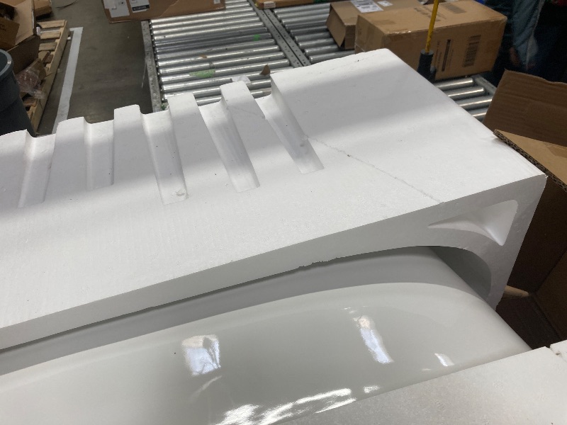 Photo 1 of ***USE**Dual Flush Elongated Standard One Piece Toilet with Comfortable Seat Height, Powerful & Quiet Dual Flush Modern Toilet, 12'' Rough-In, Glossy White?6636