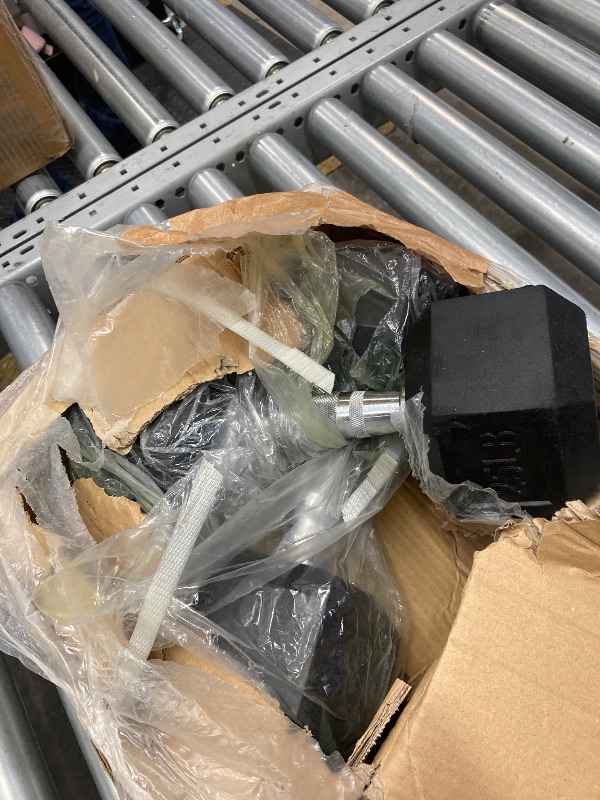 Photo 1 of **USED***Fitvids Premium Rubber Encased Hex Dumbbell, 25LB Pair