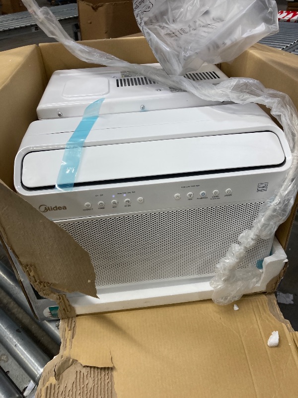 Photo 1 of ***USED***Midea 8,000 BTU U Shaped Smart Inverter Window Air Conditioner - Cools 350 Sq Ft, Ultra Quiet with Open Window Flexibility - Alexa/Google Assistant Compatible - 35% Energy Savings, Remote (Updated)
