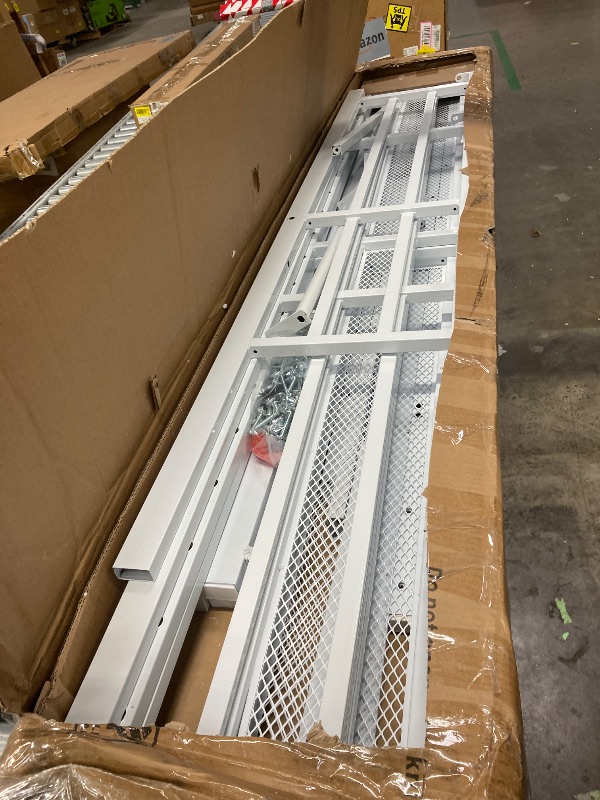 Photo 1 of *****USED, MISSING PARTS AND IT IS NOT KNOWN IF IT WORKS AT 100%*****KEIKI Queen Size Metal Loft Bed Frame with Desk, Staircase, Built-in Storage Shelves and Wardrobe, Modern Loft Bed with Solid Slat, Guardrail, No Box Spring Required, Easy Assembly, for