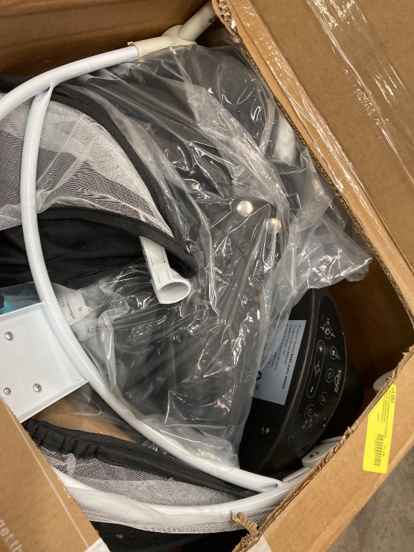 Photo 1 of **USED, MISSING PARTS AND IT IS NOT KNOWN IF IT WORKS AT 100%***Baby Swing for Infants - Electric Infant Swing with 3 Speeds, Portable Indoor Baby Rocker, Touch Screen and Remote Control, Lullabies Bluetooth, Black