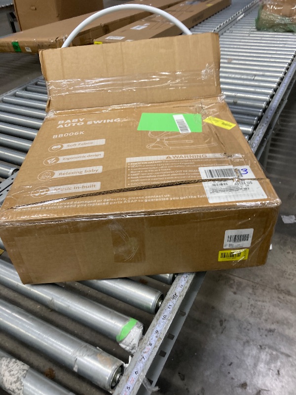 Photo 1 of **USED, MISSING PARTS AND IT IS NOT KNOWN IF IT WORKS AT 100%***Baby Swing for Infants - Electric Infant Swing with 3 Speeds, Portable Indoor Baby Rocker, Touch Screen and Remote Control, Lullabies Bluetooth, Black