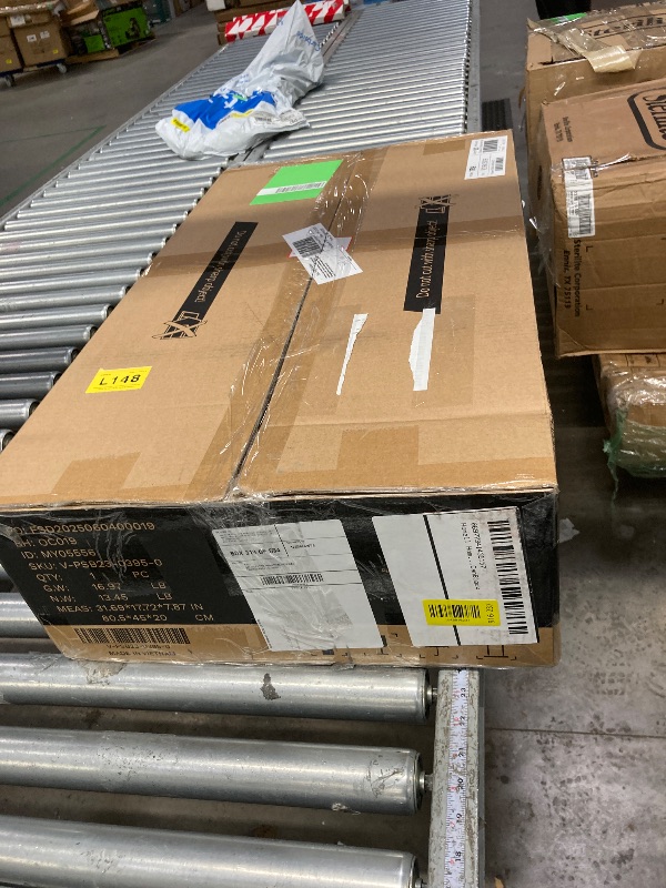 Photo 1 of **USED, MISSING PARTS AND IT IS NOT KNOWN IF IT WORKS AT 100%*****Homall 35 Gallon Outdoor Trash Can, Garbage Can with Lid, Waterproof Resin Waste Bins for Garden, Backyard, Patio Use (Black)